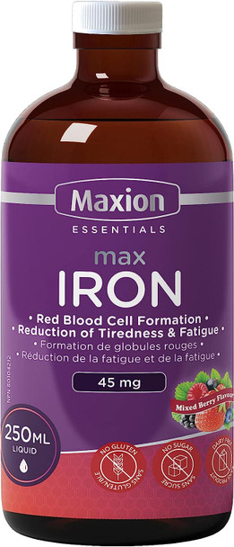 Maxion Iron Supplement to Combat Anemia, Fight Fatigue and Build Blood Cells, 250ml
