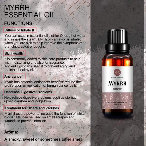 Myrrh Essential Oil 30ml (1oz) - 100% Pure Therapeutic Grade for Aromatherapy Diffuser, Massage, Skin Care Myrrh Essential Oil 30ml (1oz) - 100% Pure Therapeutic Grade for Aromatherapy Diffuser, Massage, Skin Care