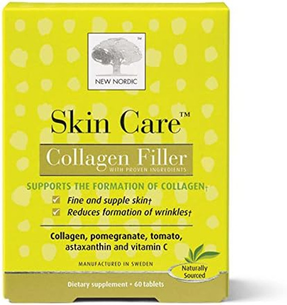 New Nordic Skin Care-Collagen 60 Tablets Marine Collagen Supplement for Healthy Looking, Smoother, Plump Skin