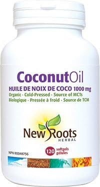 New Roots Coconut Oil 1000mg - 120 Softgels