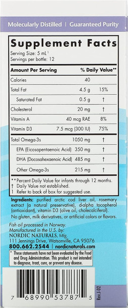 Nordic Pure Nordic Naturals Baby's Dha, 2 Oz, 1 Count