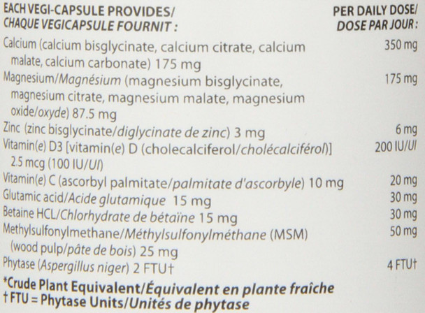 Nu-Life Opti-Cal/Mag 2:1 Vegi-Capsules, 90 Count Bottle