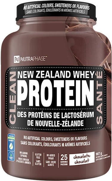 NutraPhase Clean New Zealand Whey Protein Chocolate, 25 Servings