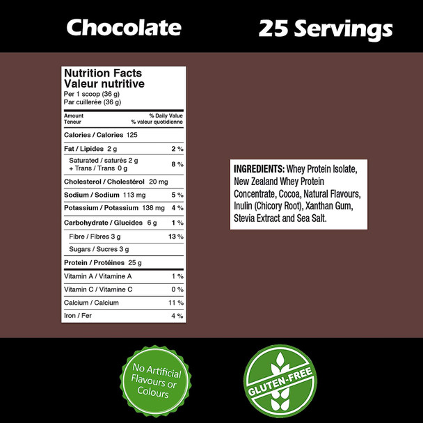 NutraPhase Clean New Zealand Whey Protein Chocolate, 25 Servings