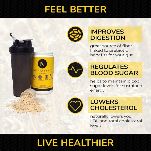 NutraStat, All Natural Beta-Glucan Fiber, 185g