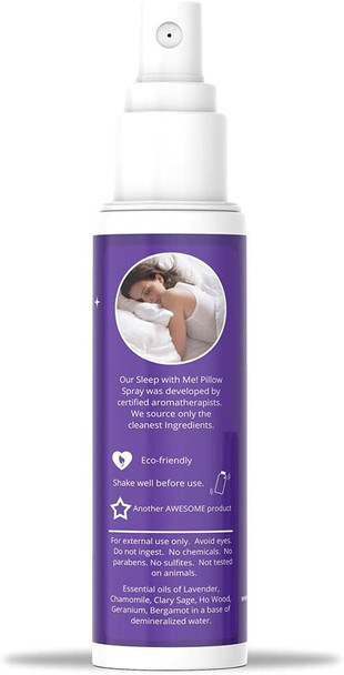 Nuvo Wellness Premium Pillow Spray - Made with Therapeutic Essential Oils - Deep Sleep Pillow Spray Mist with Lavender and Chamomile - Natural Sleep Aid - Sleep Spray for Pillows - 3.3oz Travel Size - Made in Canada