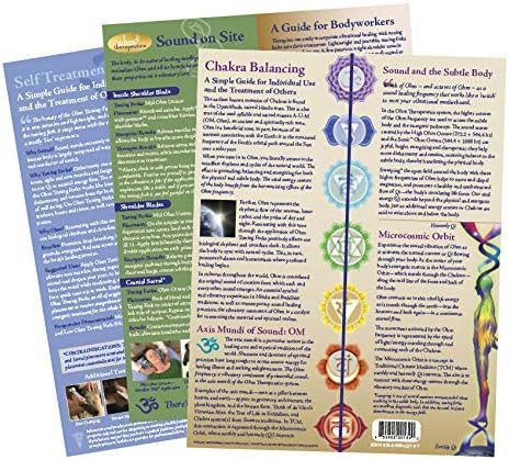Ohm Therapeutics TUNING FORK TREATMENT CHARTS (3)  For Massage Therapy, Energy Practitioners, Chakra Balancing & Sound Therapy
