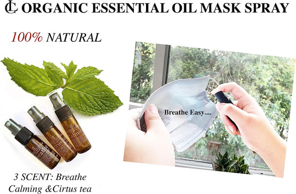 Organic Essential Oil Mask Spray 5Ml (Breathe)