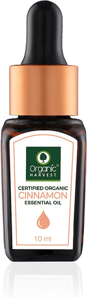 Organic Harvest - Cinnamon Essential Oil USDA, OneCert, Certified Organic, 100% Pure, Undiluted, Therapeutic Grade, Excellent for Aromatherapy, 1/3 fl. Oz / 10 ml Organic Harvest - Cinnamon Essential Oil USDA, OneCert, Certified Organic, 100% Pure, Undiluted, Therapeutic Grade, Excellent for Aromatherapy, 1/3 fl. Oz / 10 ml
