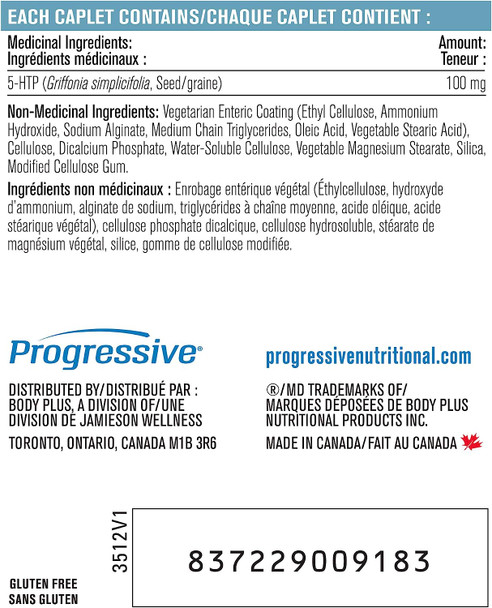 Progressive 5-htp, 90 Caplets | for Healthy Mood and Restful Sleep 90 count