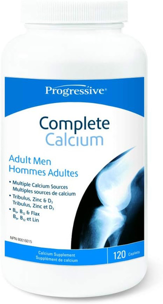 Progressive Complete calcium adult men tablets, 120 Count