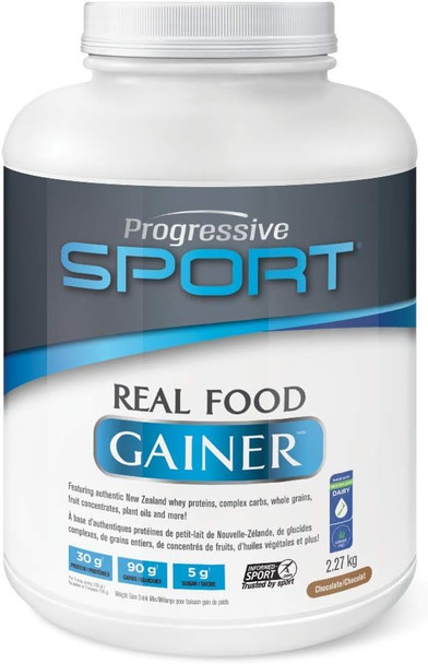 Progressive Progressive Sport Real Food Gainer - Protein Powder Supplement - Chocolate Flavour, 2.27 Kg 2.27 Kilogram Chocolate