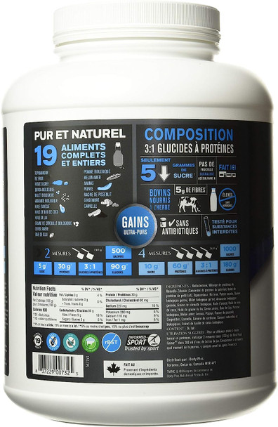 Progressive Progressive Sport Real Food Gainer - Protein Powder Supplement - Vanilla Flavour, 2.27 Kg 2.27 Kilogram Vanilla