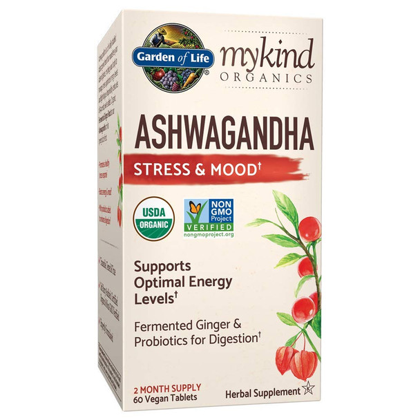 Garden of Life mykind Ashwagandha Stress & Mood, 60 Vegan Tablets