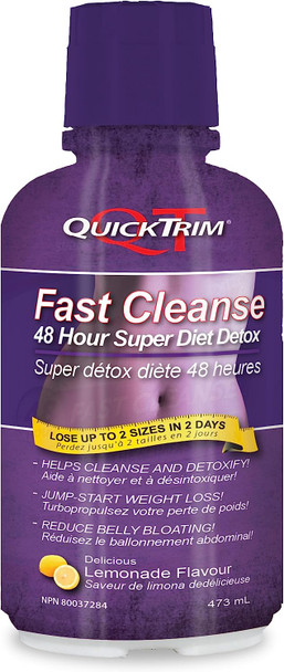 QuickTrim Fast Cleanse 48 Hour Super Detox Lemonade Flavour Cleanse, 473 Milliliter