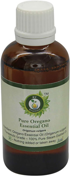 R V Essential Pure Oregano Essential Oil 30ml (1.01oz)- Origanum Vulgare (100% Pure and Natural Therapeutic Grade)