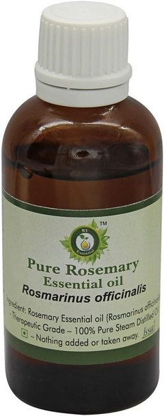 R V Essential Pure Rosemary Essential Oil 10ml (0.338oz)- Rosmarinus Officinalis (100% Pure and Natural Therapeutic Grade)