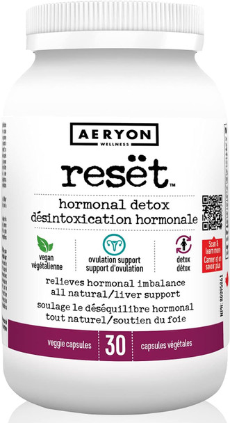 Reset - Hormone Balance Supplements for Women, Estrogen Supplements for Women - Provides Post Birth Control and Ovulation Support, Hormonal Detox, Period Regulation - 30 Vegan Capsules - 30 Day Supply