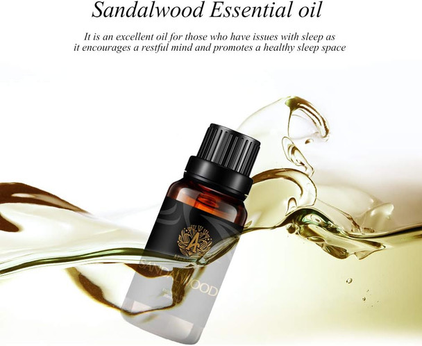 Sandalwood Aromatherapy Essential Oil Fragrance, 100% Pure Sandalwood Scent Essential Oil for Diffuser, Humidifier, 1oz - 30ml Therapeutic Grade Aromatherapy Sandalwood Essential Oil Perfume for Home
