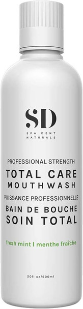 Spa-Dent Natural Mouthwash - Dry Mouth Hydrating Action  Alcohol Free Dental Office Technology  Made in Canada with Advanced Dental Grade Ingredients, White, 600 ml (Pack of 1)