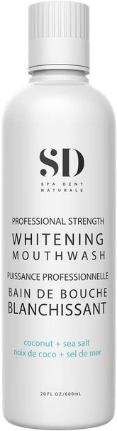 Spa-Dent Natural Mouthwash - Whitening Action  Alcohol Free Dental Office Technology  Made in Canada with Advanced Dental Grade Ingredients, 591.5 ml (Pack of 1)