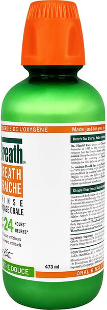 TheraBreath Fresh Breath Oral Rinse - Mild Mint | Fights Bad Breath | Certified Vegan, Gluten-Free, & Kosher | 473ml