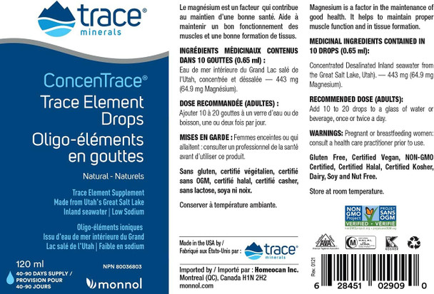 Trace Minerals Research Concentrace, 120ml