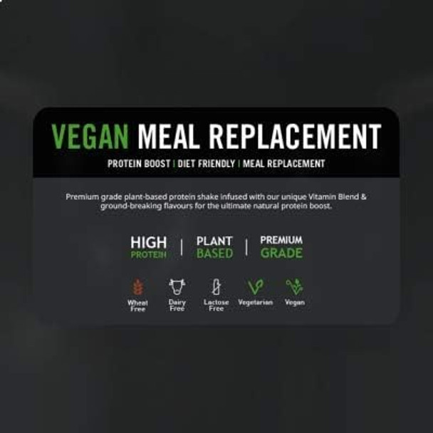 Vegan Meal Replacement Shake (Chocolate Silk) | Protein Boost, Diet Friendly, Gluten Free, Vegan Powder for Muscle Building | Organic Plant Based Wheat free Protein Vegan Powder