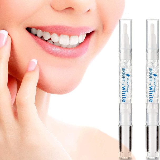 Venus Visage Teeth Whitening Pen(2 Pens), 20+ Uses, Effective?Painless, No Sensitivity, Travel-Friendly, Easy to Use, Beautiful White Smile, Natural Mint Flavor