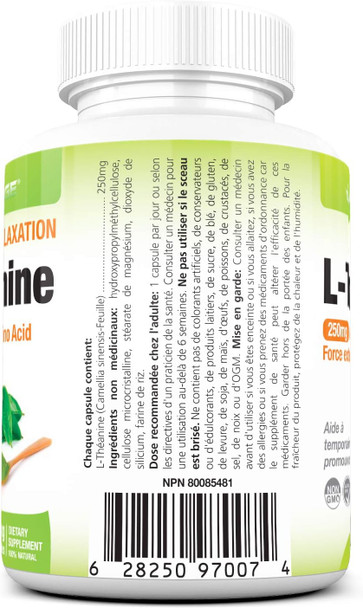 Vita-Age (2 PACK) L-Theanine Ultra Strength 250mg 90 count Helps Support Calm & Relaxation, Alleviation of Anxiety