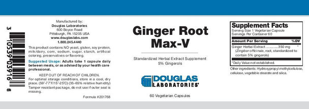 Douglas Laboratories Ginger Root Max-V