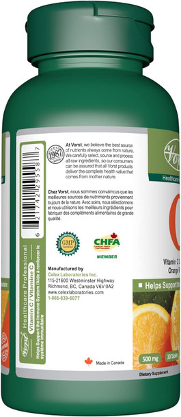 VORST Vitamin C 500mg 30 Chewable Tablets Orange Flavor | 1 Bottle