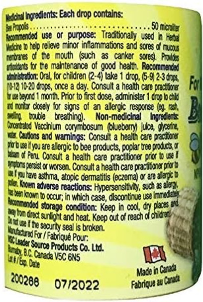 VSC bee propolis for kids with blueberry 30ml