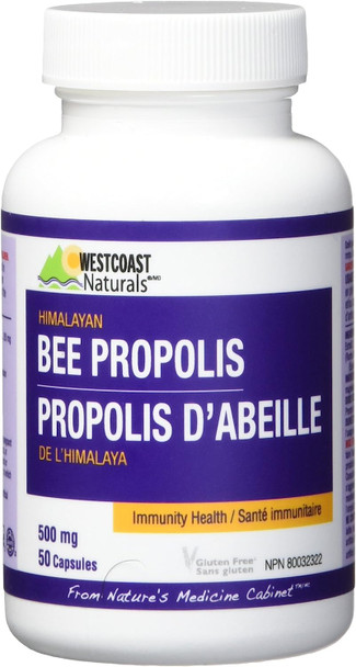 Westcoast Naturals Bee Propolis Capsule, 500 mg