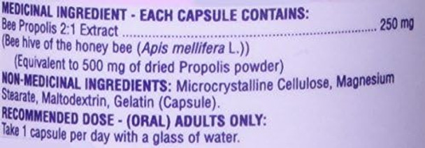 Westcoast Naturals Bee Propolis Capsule, 500 mg