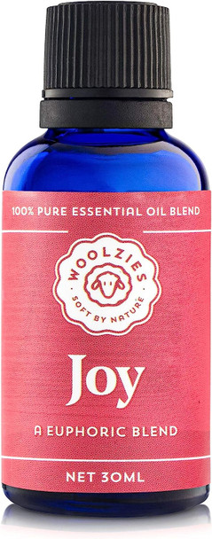 Woolzies 100% Pure Joy Essential oil Blend 1oz| Cold-pressed | Helps Be Positive Happy Relaxed Confident & Boost Mood | Natural Therapeutic Grade | For Diffusion Internal/Topical