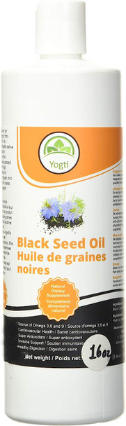 Yogti Black Cumin Seed Oil, Refinedcold Pressed 16 ounce