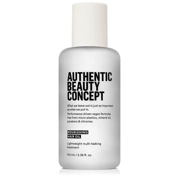 Authentic Beauty Concept Nourishing Hair Oil | All Hair Types |Smooths Frizz & Seals Split Ends | Vegan & Cruelty-free | Silicone-free | 3.38 fl. oz