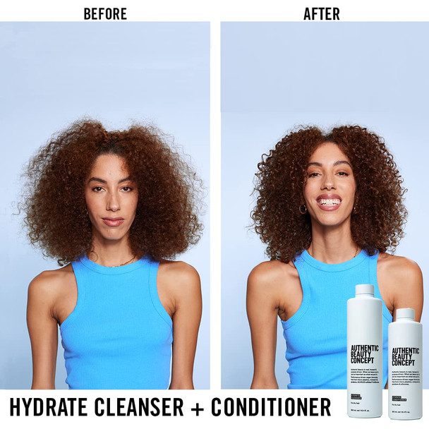 Authentic Beauty Concept Hydrate Conditioner | Normal To Dry or Curly Hair | Adds Moisture & Shine | Vegan & Cruelty-free | Silicone-free