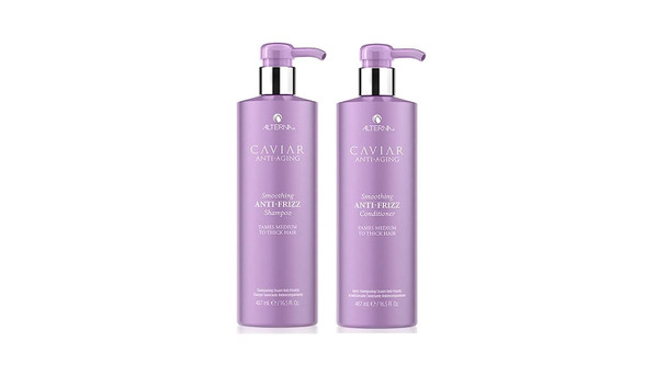 Alterna Caviar Anti-Aging Smoothing Anti-Frizz Shampoo and Conditioner Jumbo Set, 16.5oz each | Smooths Hair, Tames Frizz | Sulfate Free