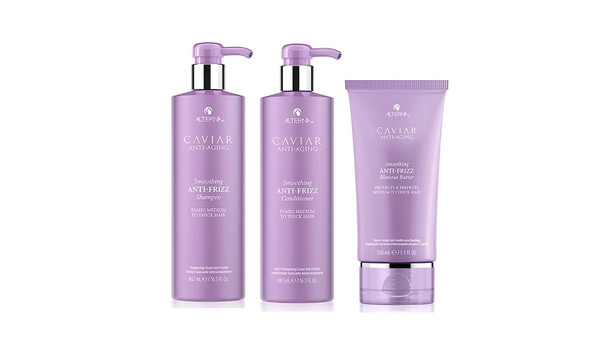 Alterna Caviar Anti-Aging Smoothing Anti-Frizz Shampoo, Conditioner, Blowout Butter Regimen Jumbo Set | Smooths Hair, Tames Frizz | Sulfate Free