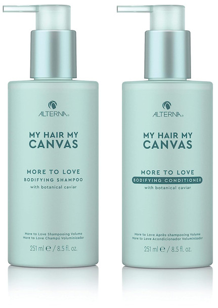 Alterna My Hair My Canvas More to Love Bodifying Vegan Shampoo and Conditioner Set, 8.5 Fl Oz | Botanical Caviar, Bring Fullness & Movement to Hair | Sulfate Free