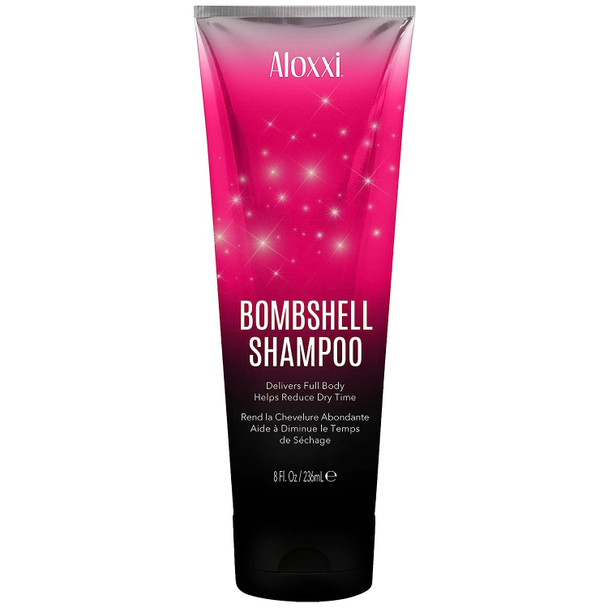 ALOXXI Bombshell Shampoo Reduces Drying Time and Strengthens Hair to Restore Volume with Quartz Dust, Sugar Starch & Bombshell Boost, 8 fl. oz.