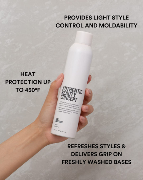 Authentic Beauty Concept Dry Shampoo | All Hair Types | Style, Grip & Refresh Hair | Vegan & Cruelty-free | Sulfate-free