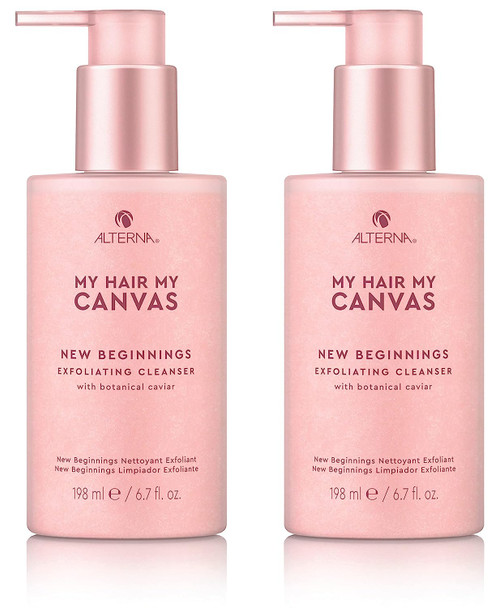 Alterna My Hair My Canvas New Beginnings Vegan Exfoliating Cleanser, 6.7 Fl Oz | Botanical Caviar, Gently Clarifies Hair of Impurities | Sulfate Free (2-Pack)