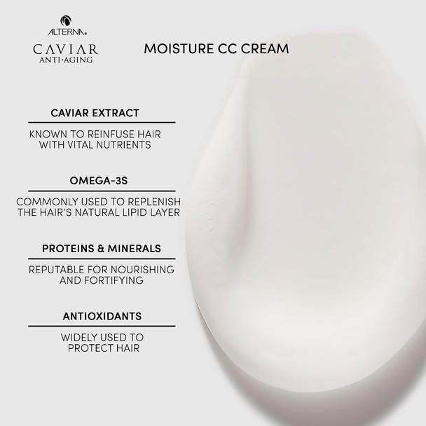 Alterna Caviar Anti-Aging Replenishing Moisture Travel Size CC Cream Hair Protectant and Treatment Cream, 0.85 fl. oz.