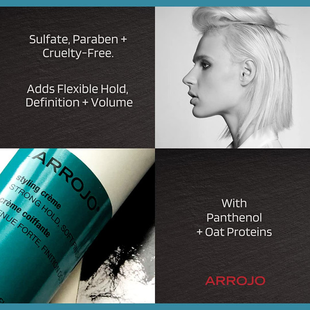 ARROJO Hair Styling Cream for Women and Men - Versatile Style Shaper Hair Smoothing Cream - Blow Dry Cream to Hold, Define & Soften your Hair - Great Volume Hair Cream (5.1 fl oz)