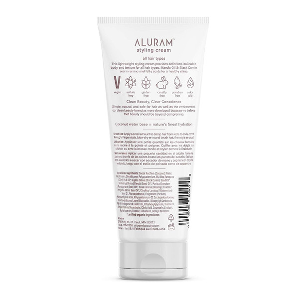 ALURAM Coconut Water Based Styling Cream, 6 Fl Oz