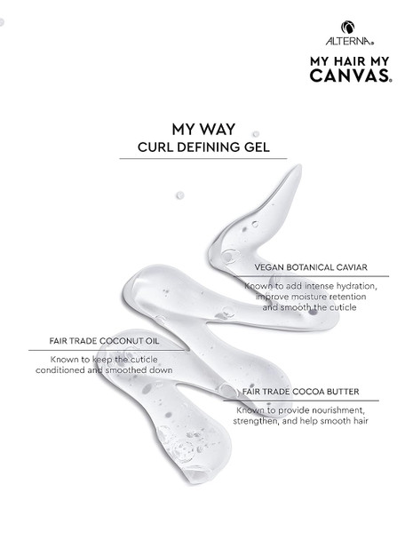 My Hair. My Canvas. My Way Vegan Curl Defining Gel for Lightweight, Flexible Hold for Curly, Wavy, and Textured Hair, 5.0 oz