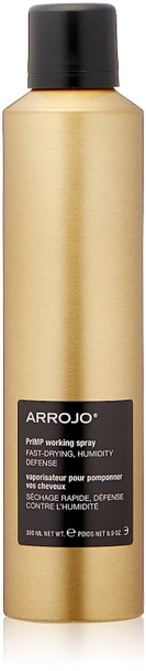 ARROJO Primp Working Spray for Hair - Fast Drying Hair Spray, Humidity Defense Hair Styling Working Spray - Adds Shine & Hold - Conditioning Grip Spray - Primping & Coiffing Heat Styling Spray
